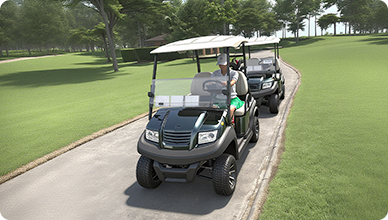 灰色高尔夫球车